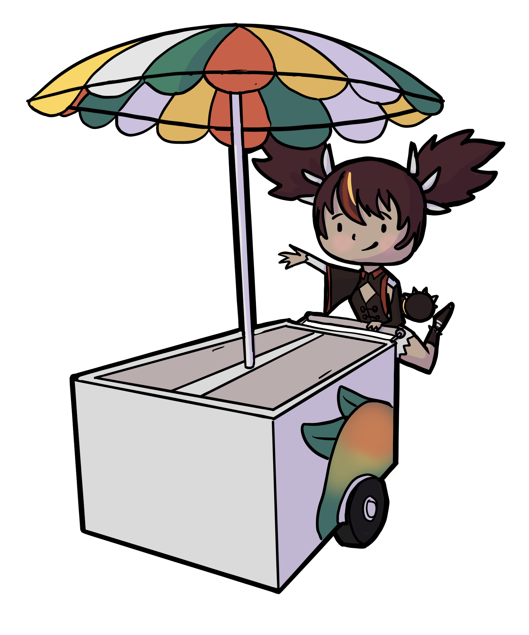 art of me as xinyan with a mango cart by cauliflander